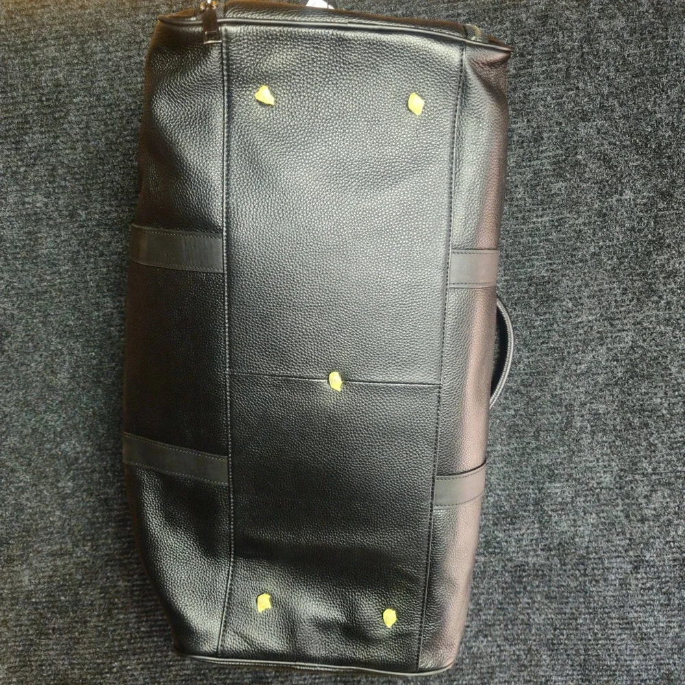 Winston Collection Black Columbian Leather Duffel Bag Country Club Derby Set